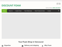 Tablet Screenshot of discountfoam.ca
